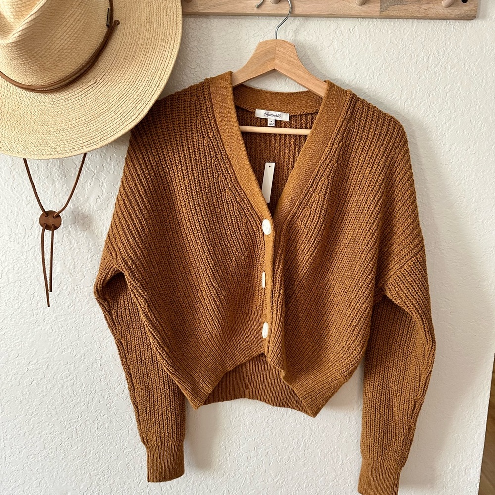 Madewell Greywood Crop Cardigan Sweater